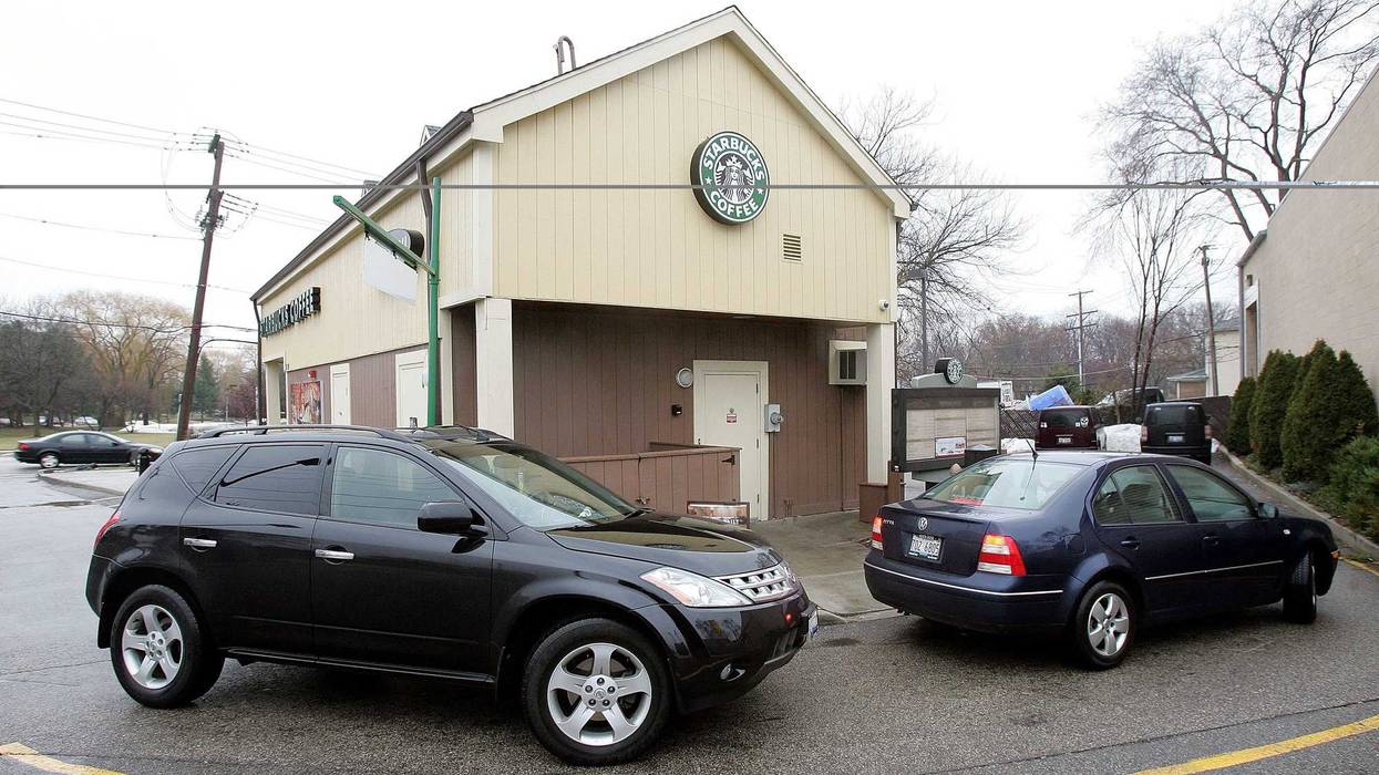 Cars in drive through