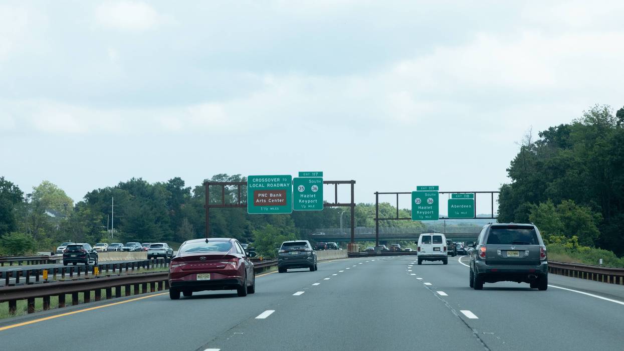 cars on the NJ Expressway
