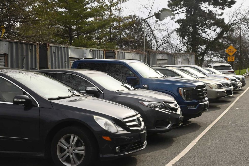 Cars seized from the Verrazzano-Narrows Bridge on April 11, 2023