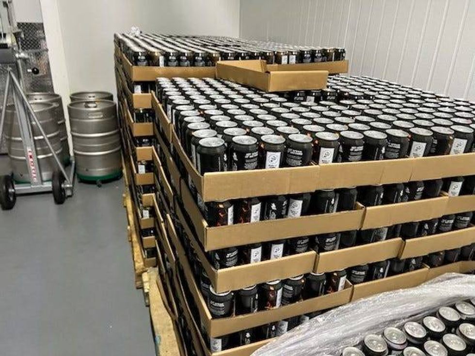 cases of Go Brewing non-alcoholic beer