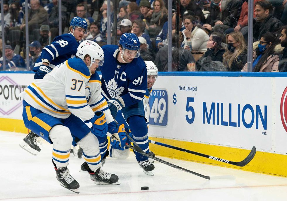 Casey Mittelstadt and John Tavares