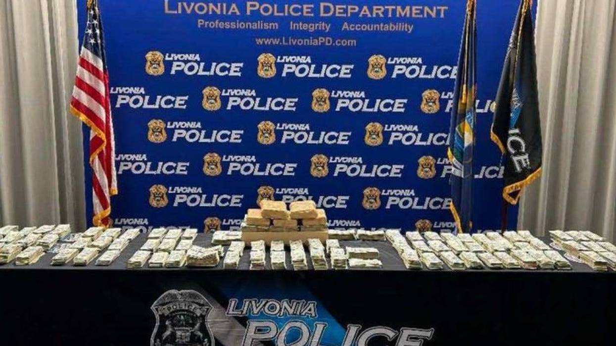 Cash and drugs seized by Livonia Police Department