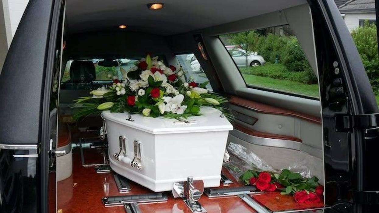 Casket, Coffin, Hearse, Trunk Open