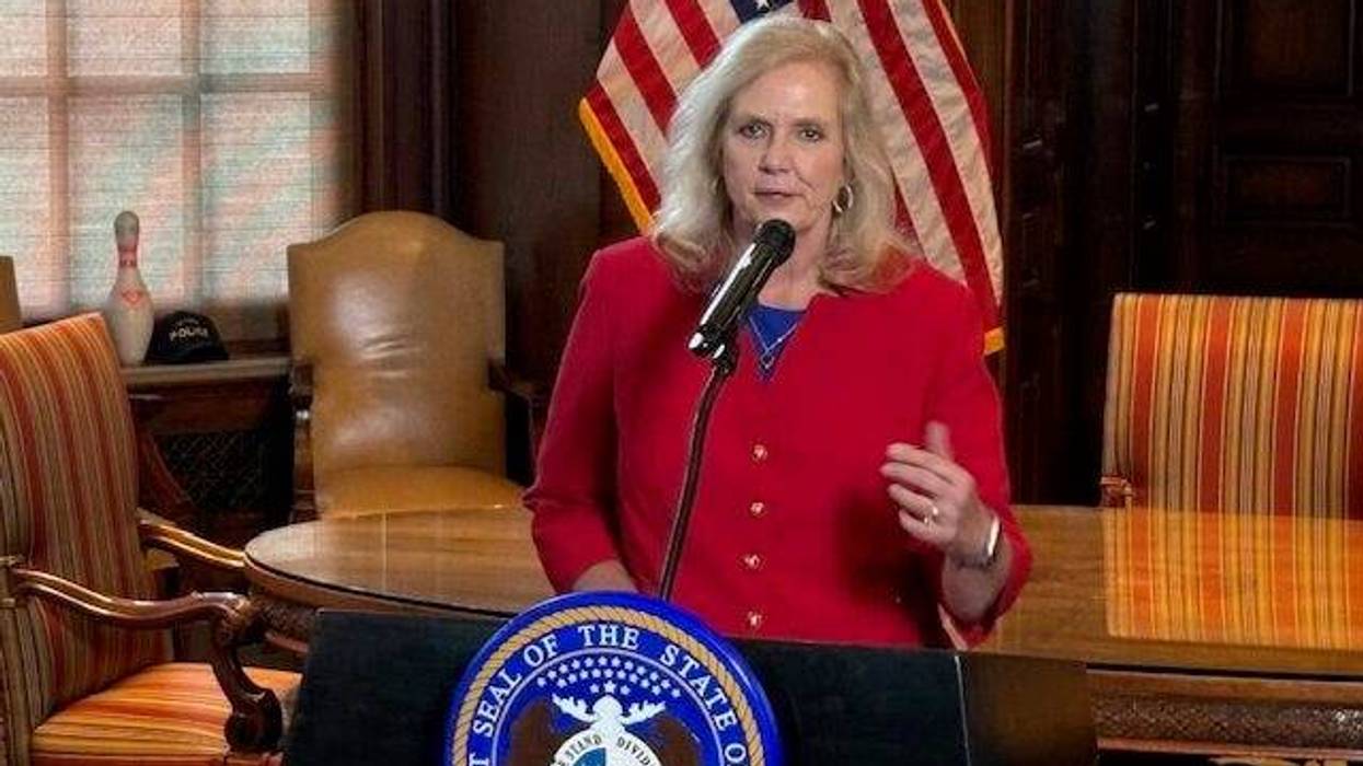 Catherine Hanaway talks to reporters on Aug. 19 after being announced as the state’s next attorney general.