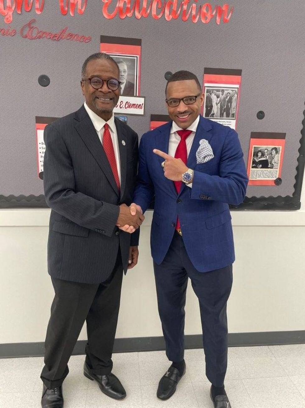 CAU president, George T. French Jr., Ph.D., and Rashad Richey