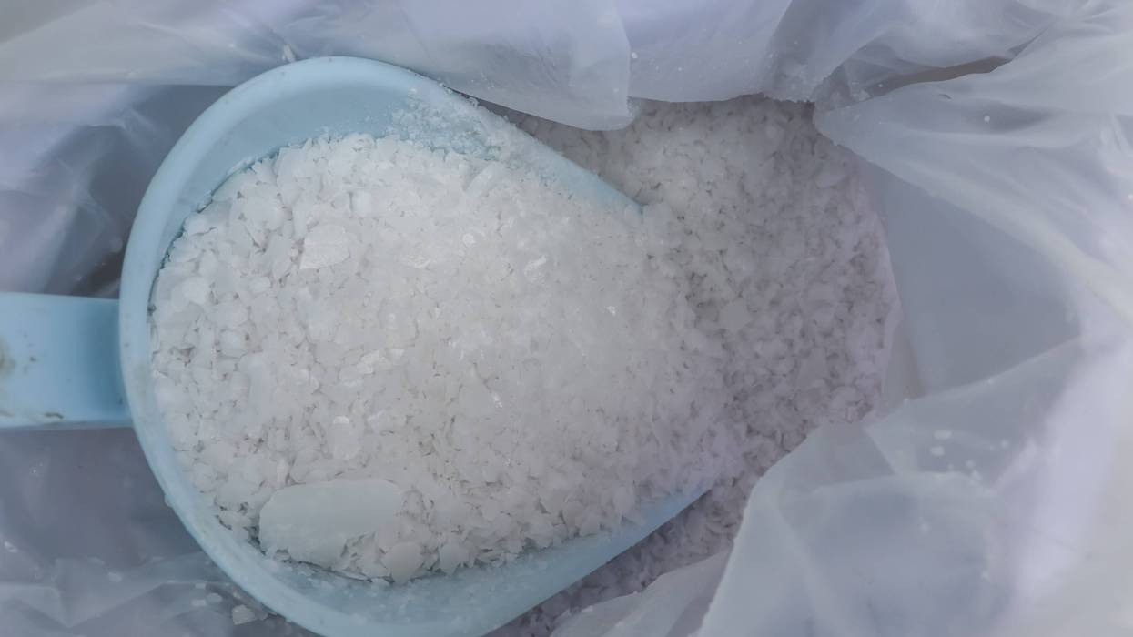 Caustic soda flake for industrial - stock photo