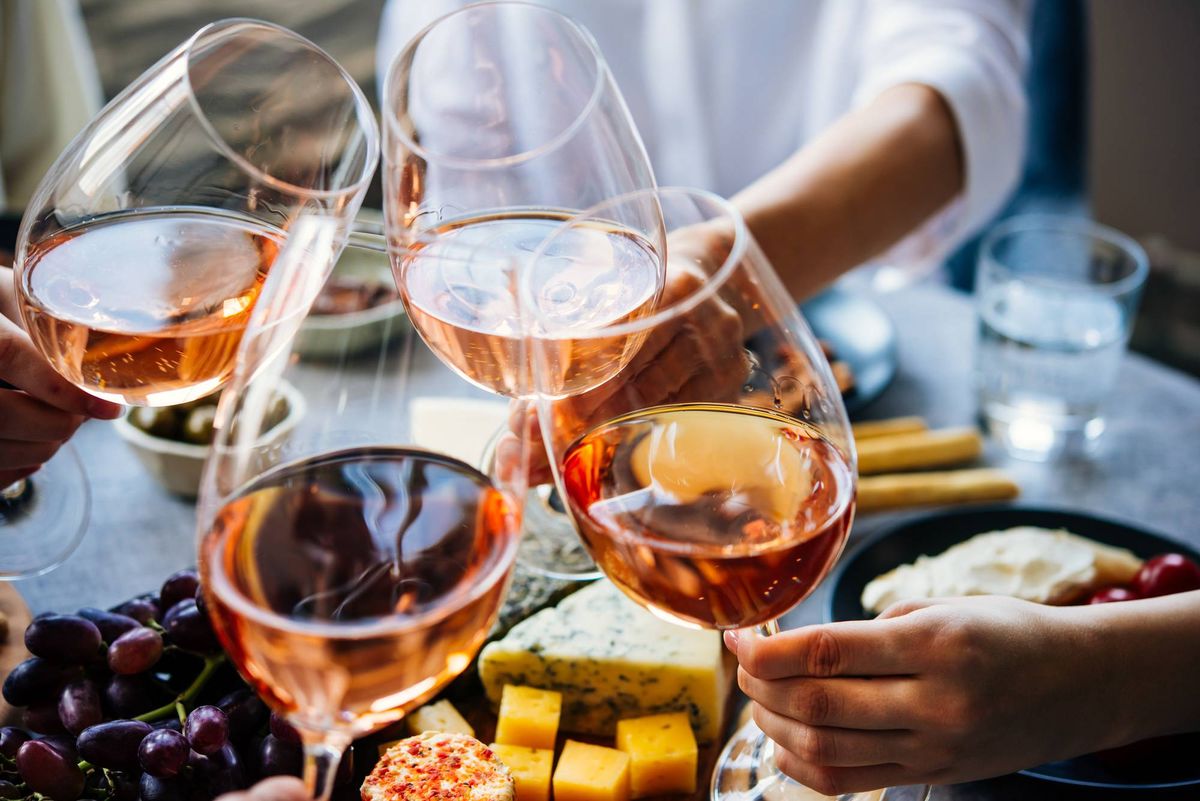 Celebration with wine