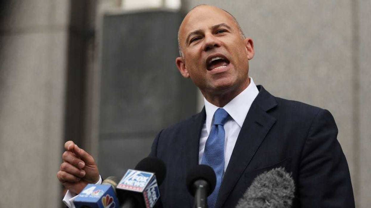 Celebrity attorney Michael Avenatti speaks to the media outside of a New York court house after a hearing in a case where he is accused of stealing $300,000 from a former client, adult-film actress Stormy Daniels on July 23, 2019 in New York City.