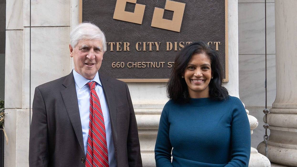 Center City District CEO Paul Levy (left) and Vice President of Parks and Public Realm Prema Katari Gupta.