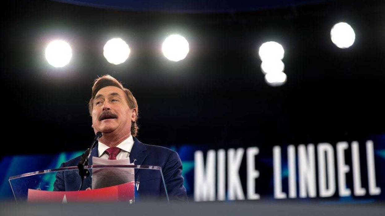 CEO of My Pillow Mike Lindell speaks at the Conservative Political Action Conference (CPAC) at the Gaylord National Resort Hotel And Convention Center on February 21, 2025 in Oxon Hill, Maryland.