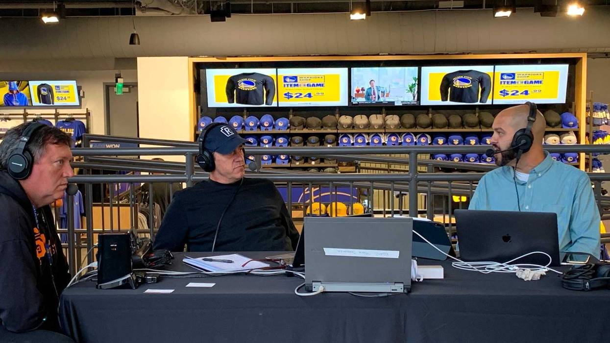 Chad Dukes vs. The World with the 106.7 The Fan Street Team at Washington Capitals Pregame Broadcast at Clydes of Gallery Place