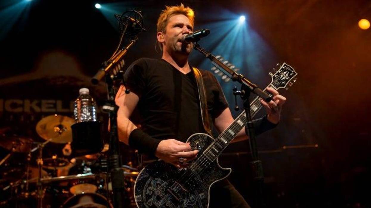 Chad Kroeger of Nickelback performs on stage
