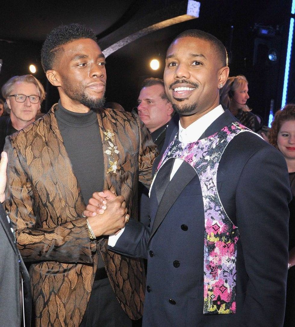 Chadwick Boseman and Michael B. Jordan at the 2019 SAG Awards
