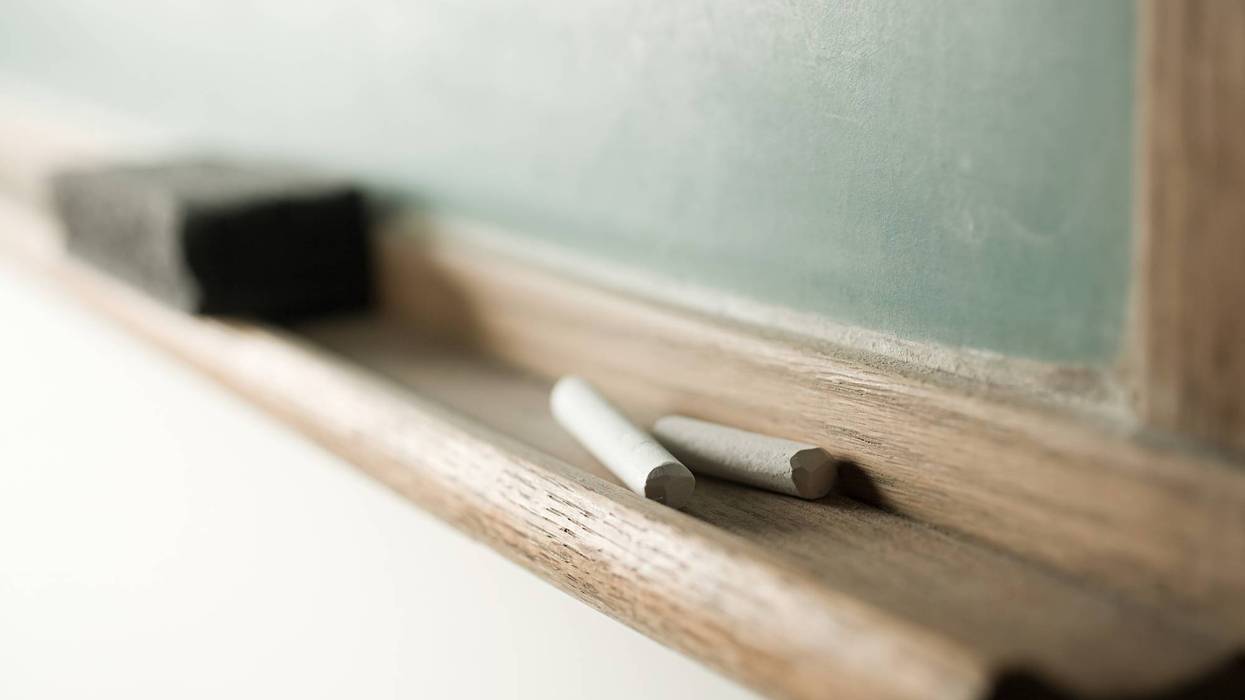 Chalk and blackboard