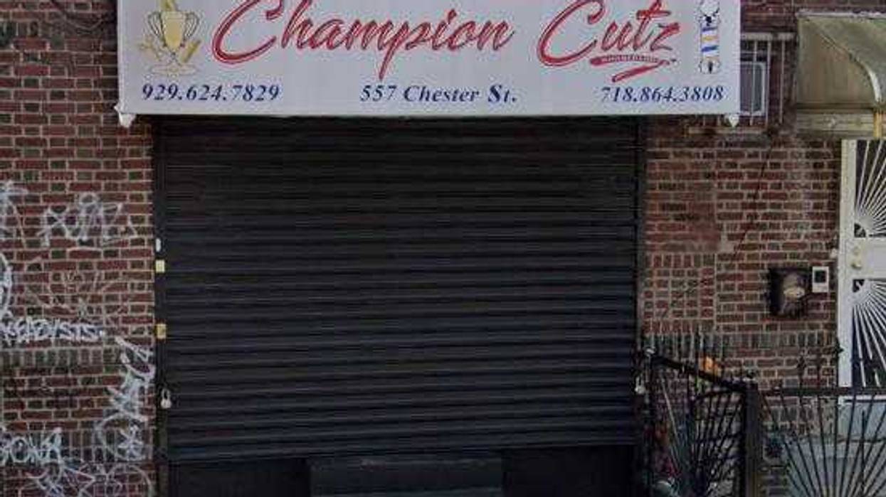 Champion Cutz barbershop, where one man was killed and another injured in Saturday morning's shooting.