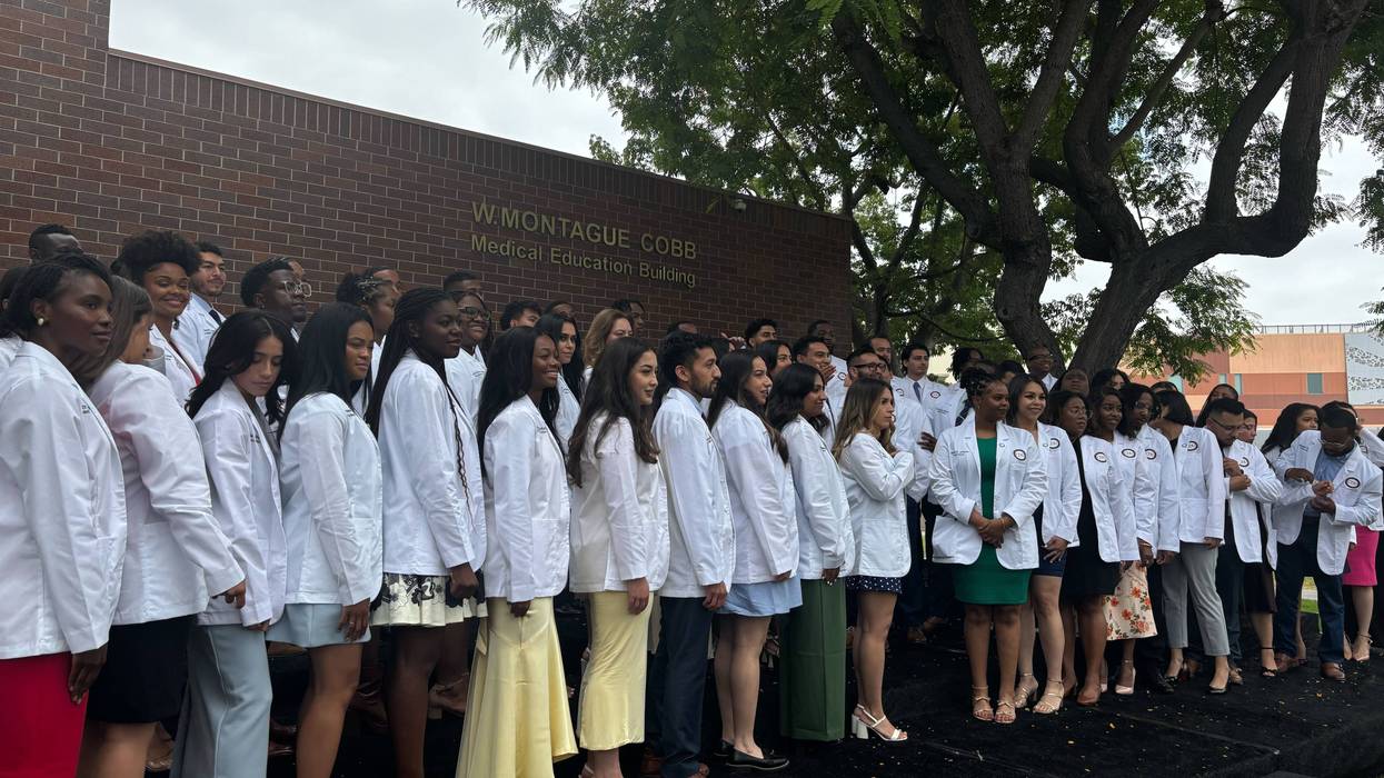 Charles R. Drew University of Medicine and Science's 2025 white coat ceremony.