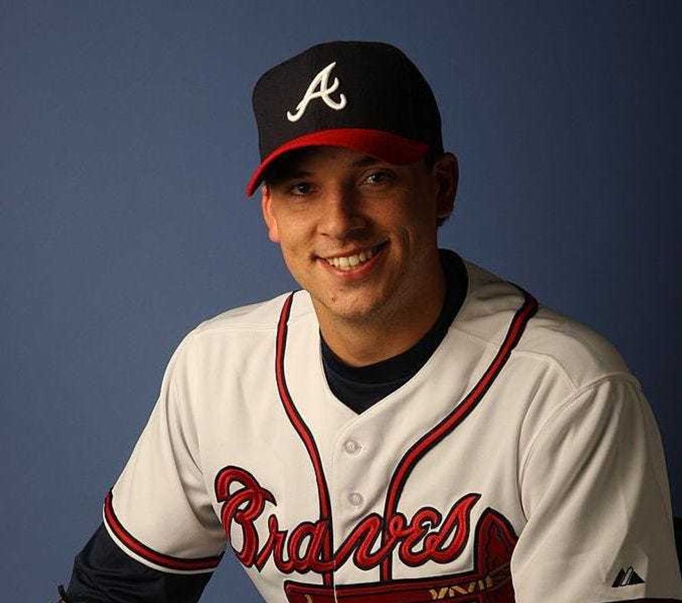 Charlie Morton pictured during Atlanta Braves Photo Day in February of 2008.