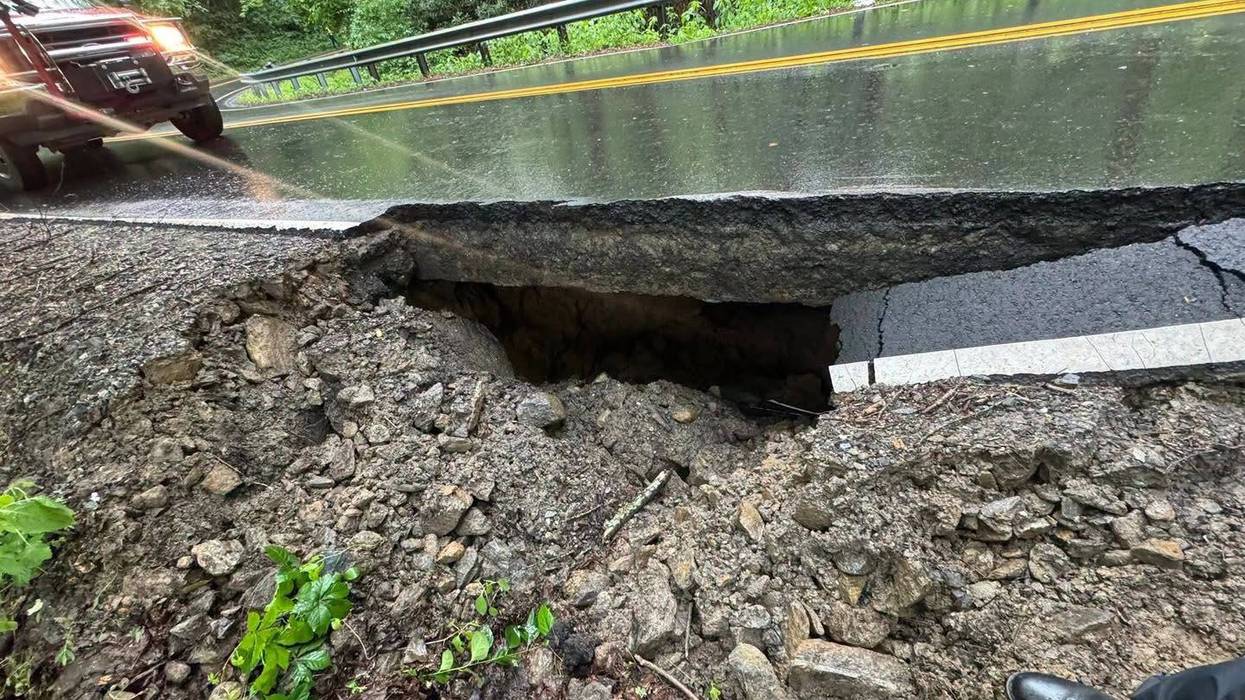 Sink Hole Shuts Down Section of Major NC Highway