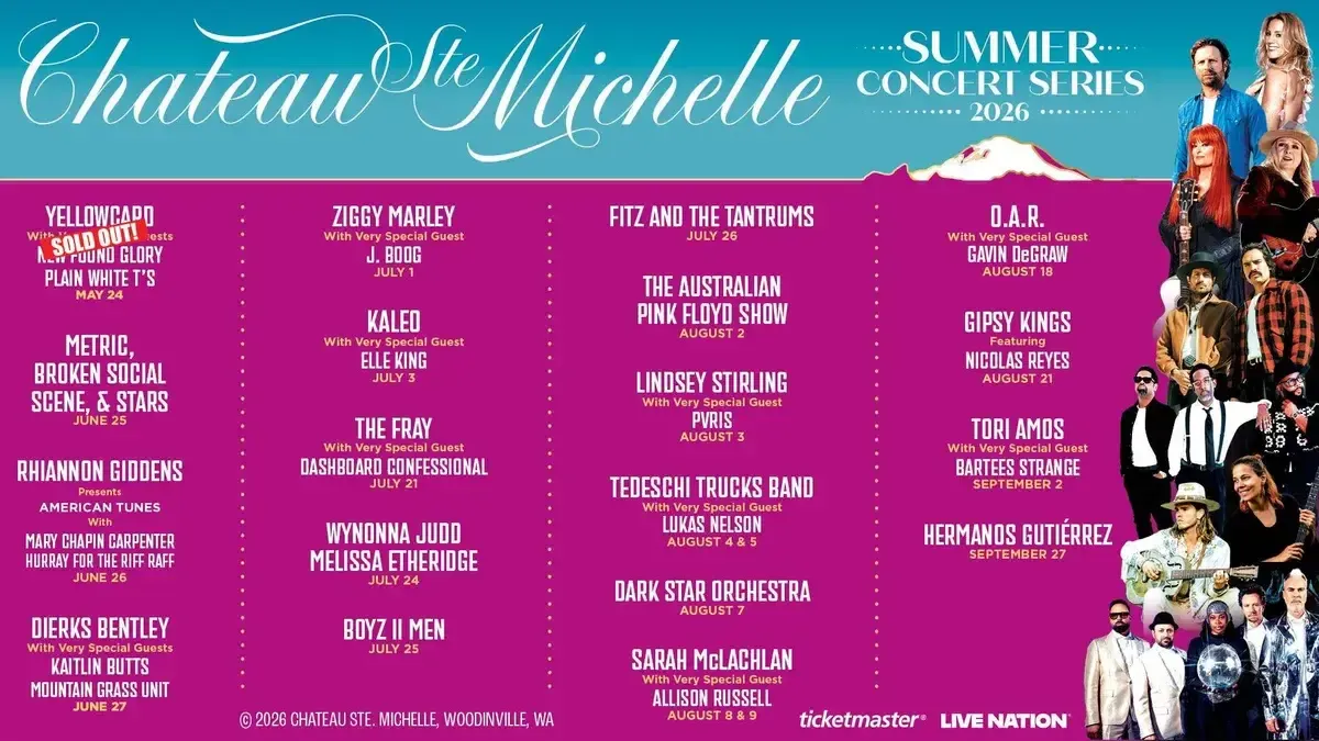 Chateau Ste Michelle  2026 Lineup