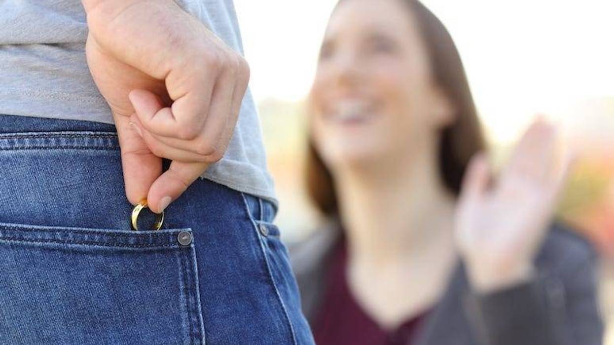 Cheater hiding wedding ring in pocket