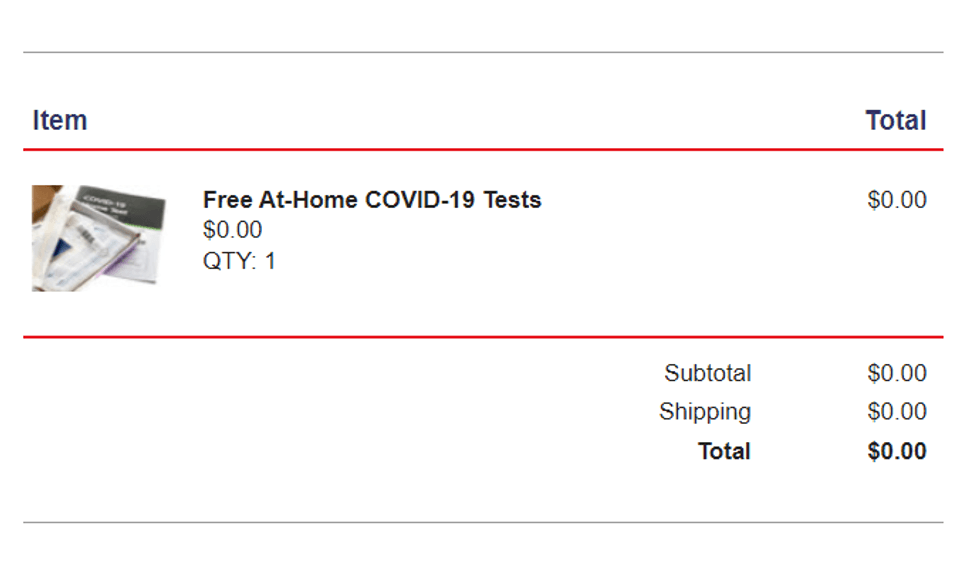 Checkout listed at the bottom of the confirmation email.