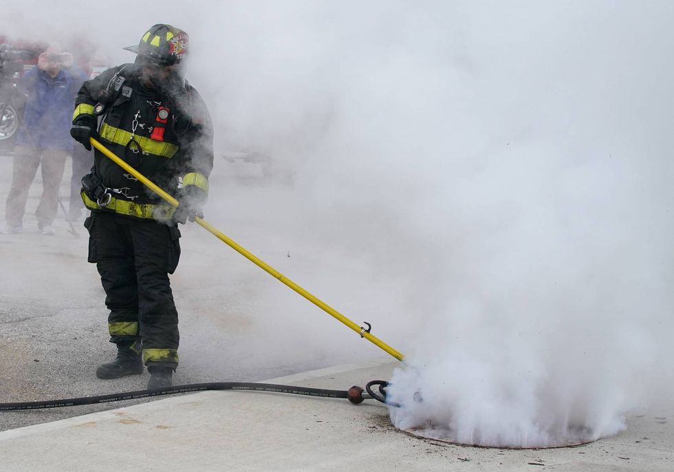 chemical firefighting truck