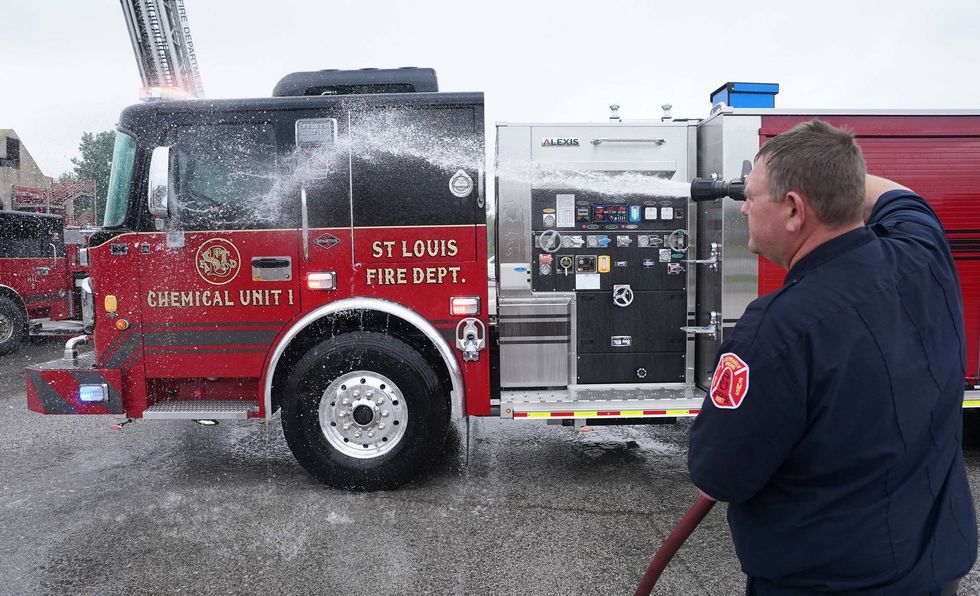 chemical firefighting truck