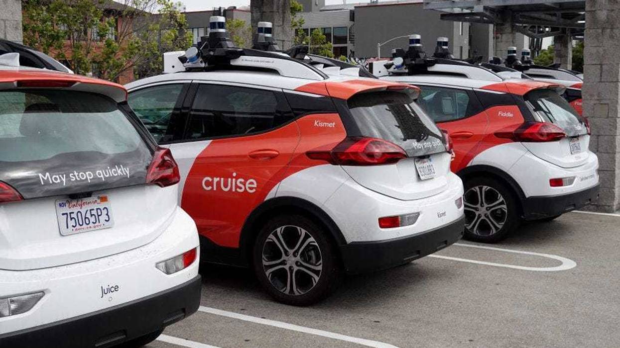 Chevrolet Cruise autonomous vehicles sit parked in a lot on June 08, 2023 in San Francisco, California. Autonomous vehicle companies Cruise and Waymo have been testing their vehicles throughout San Francisco and residents are not happy with the problems that the cars are bringing to the city. The cars frequently stop in the middle of roads for no reason, have driven through police crime tape and most recently struck and killed a dog. (Photo by Justin Sullivan/Getty Images)
