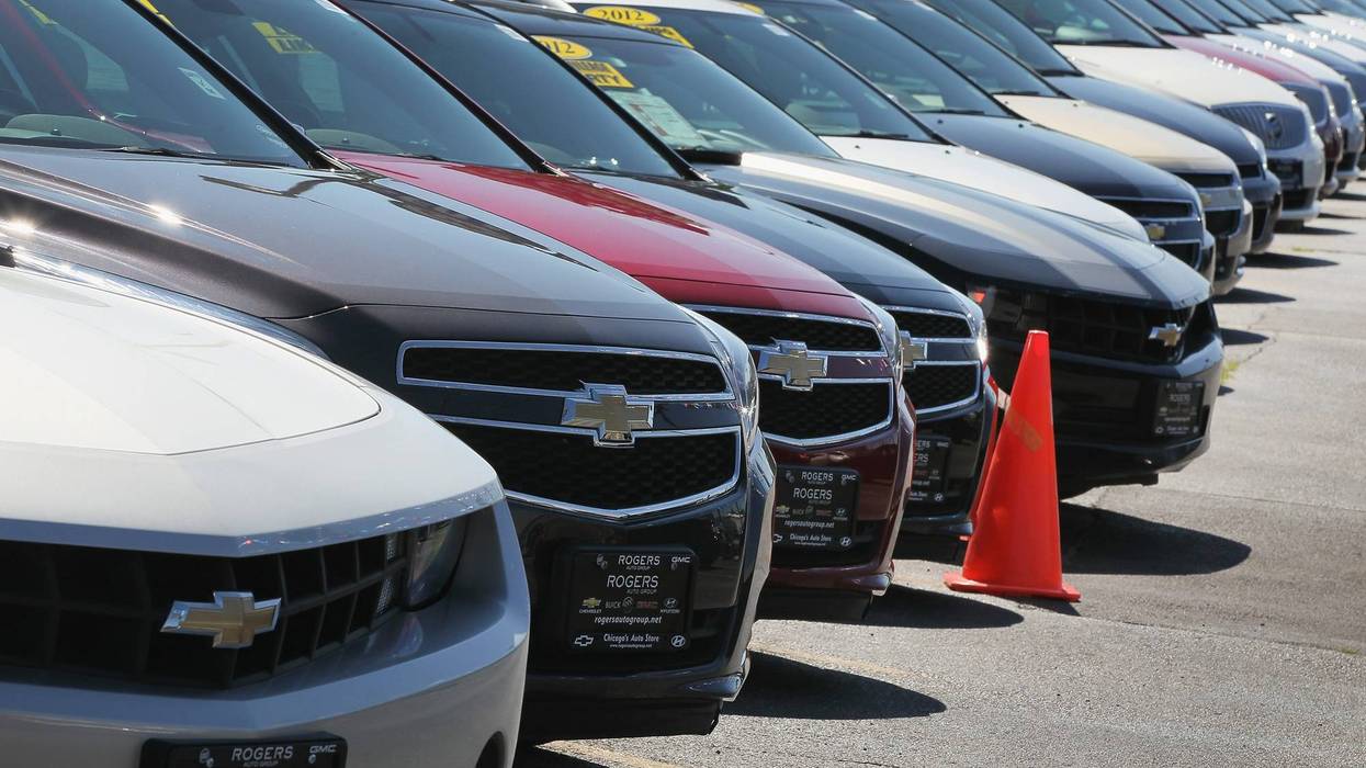 Chevy cars at dealership