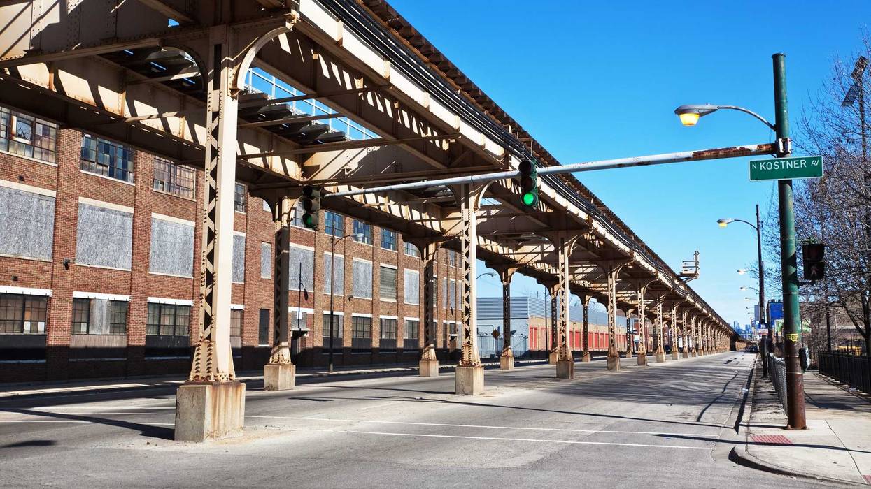 Chicago Elevated Railway above Lake Street