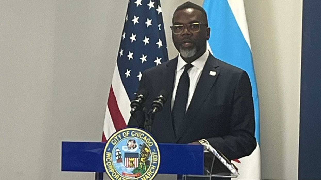 Chicago mayor Brandon Johnson during an appearance at City Hall, September 16, 2025