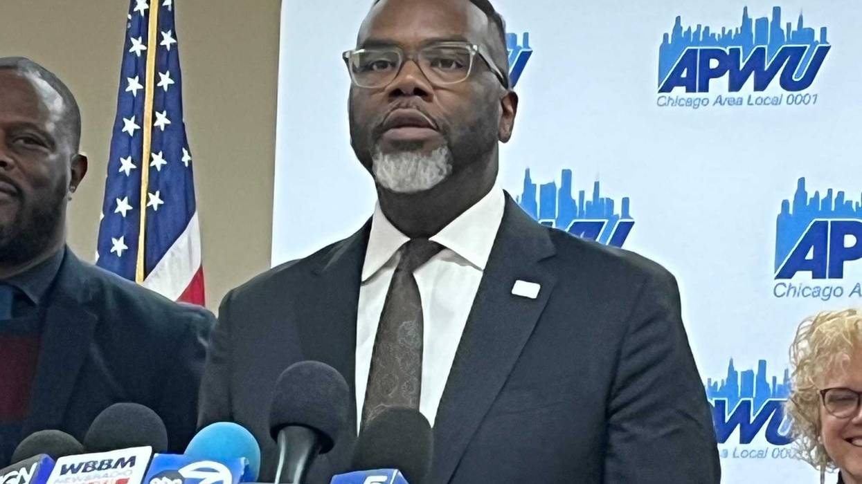 Chicago mayor Brandon Johnson.