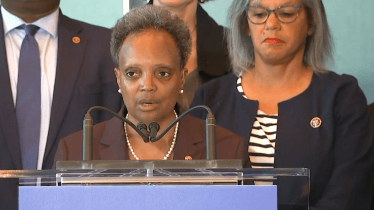 Chicago Mayor Lori Lightfoot speaking
