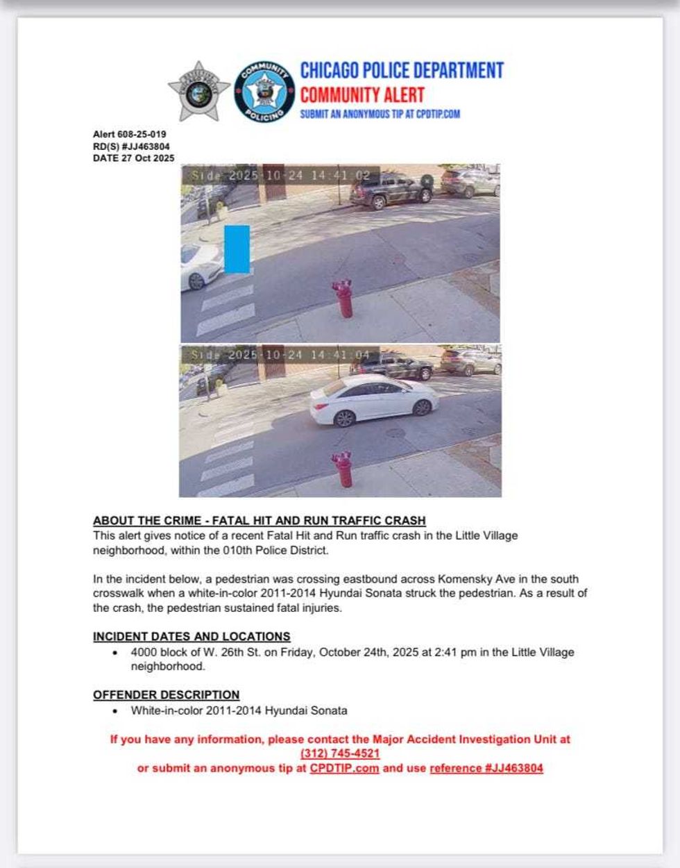 Chicago Police are asking for the public