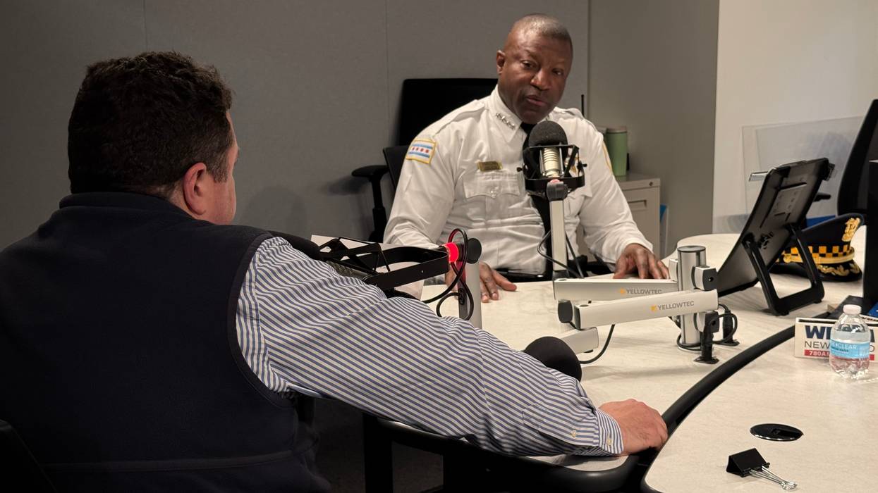 Chicago Police Department Supt. Larry Snelling speaking to Rob Hart for "At Issue" on WBBM Newsradio