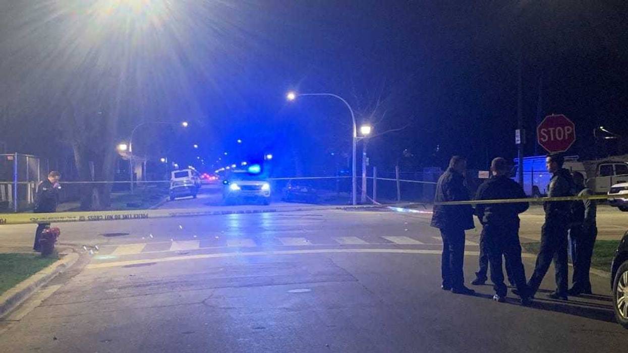 Chicago police investigate after a man was shot to death April 2, 2020, in the 4700 block of West Flournoy Street.