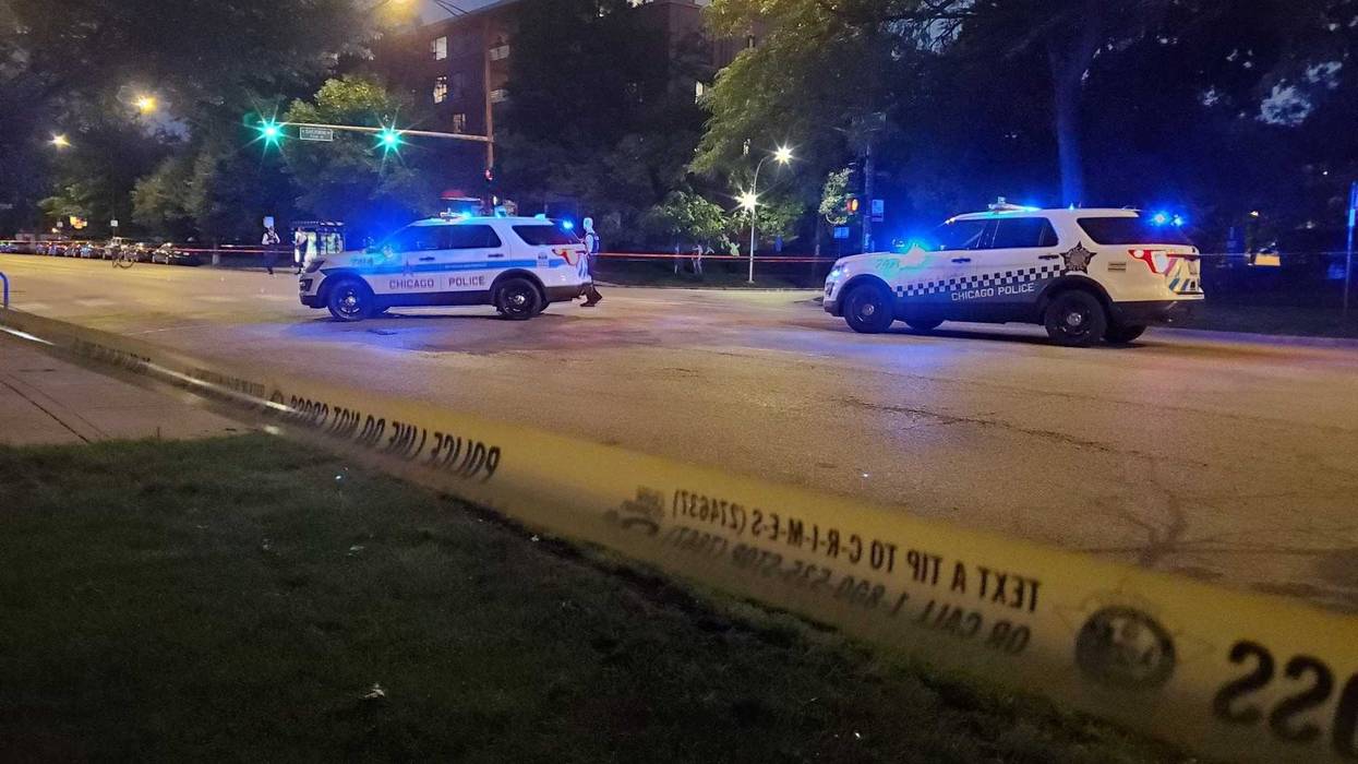 Chicago police investigate the scene of a shooting July 1, 2020, in the 7300 block of North Sheridan Road.