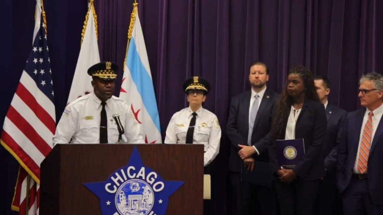 Chicago Police Supt. Larry Snelling speaks at a media briefing to discuss charges against a Chicago man accused of killing an off-duty Cook County sheriff's deputy earlier this week.
