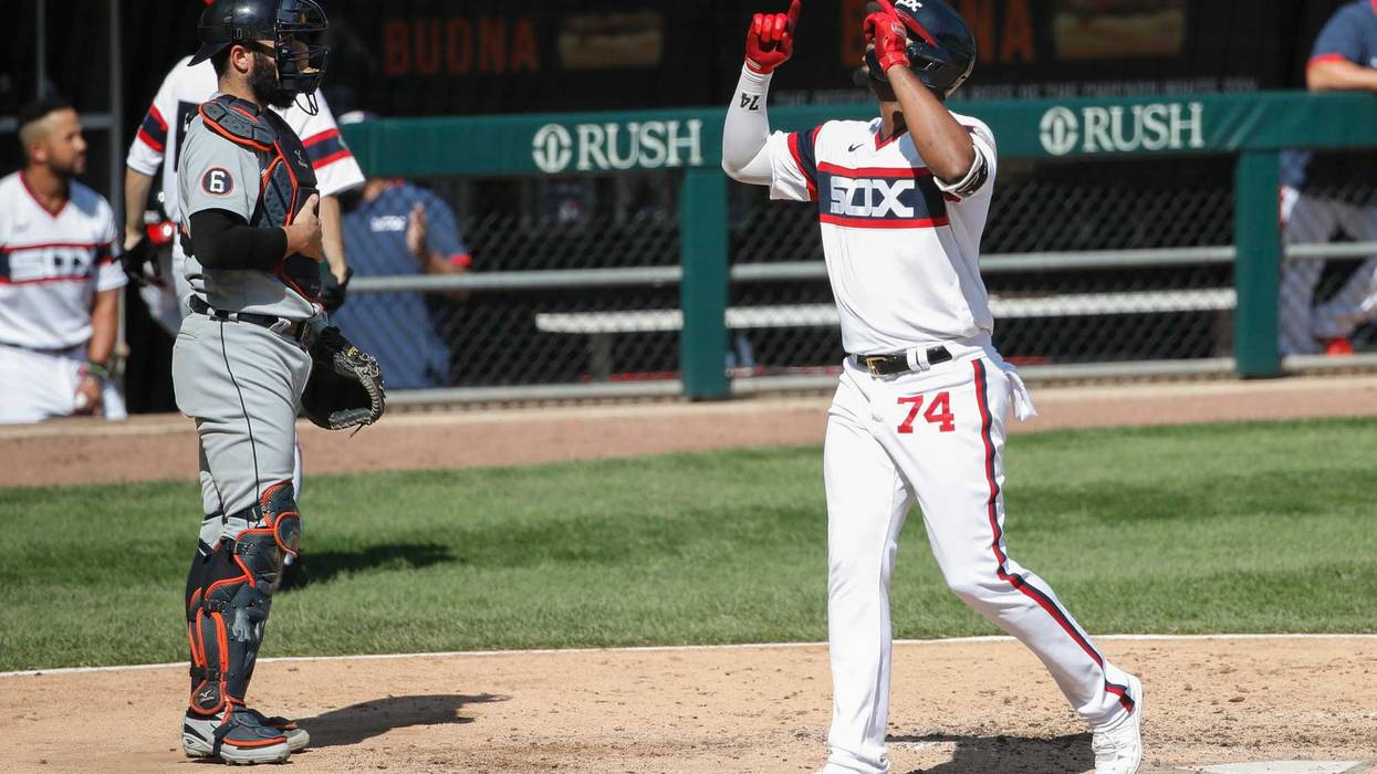 Chicago White Sox left fielder Eloy Jimenez