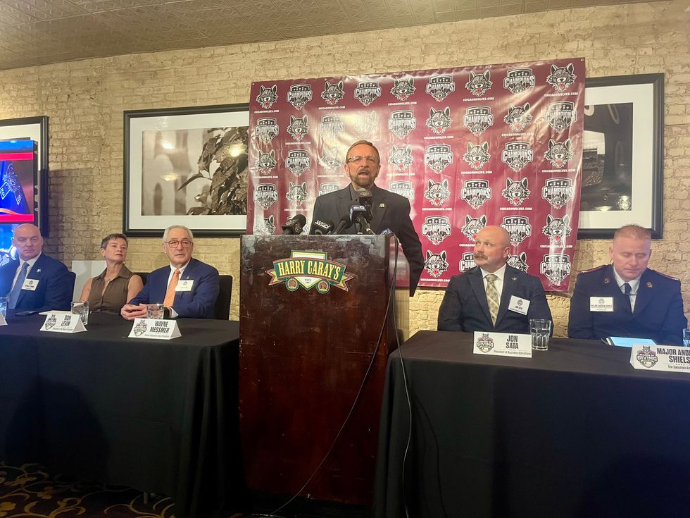 Chicago Wolves donation announcement