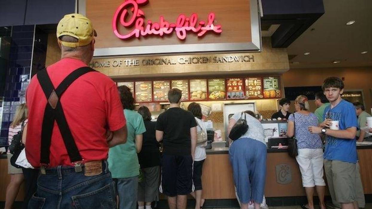 Chick-fil-A, Line, Customers, Paramus Park Mall, 2012
