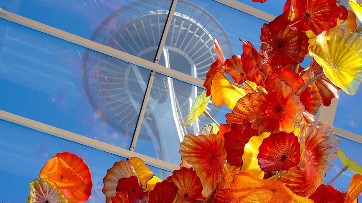 Chihuly Garden and Glass Atrium and Space Needle