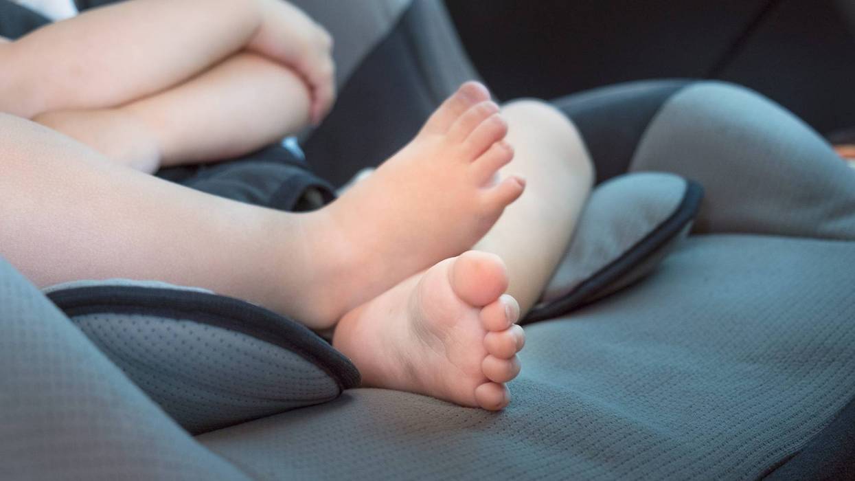 child in car