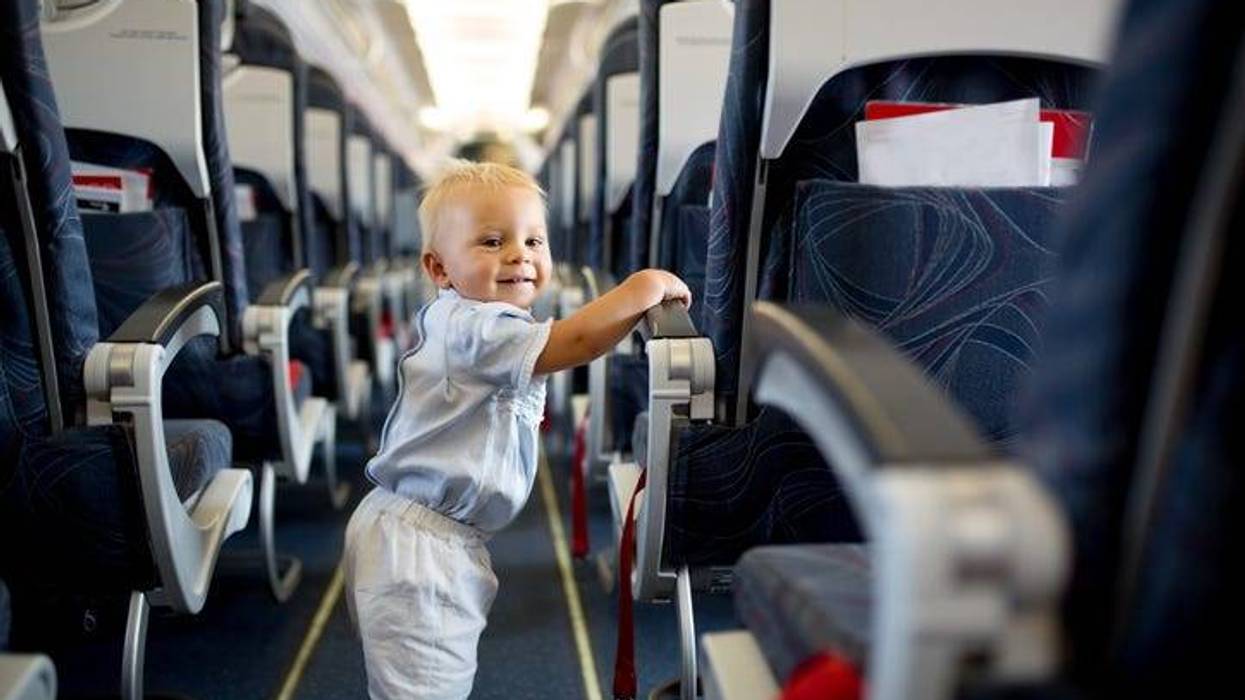 Child on plane
