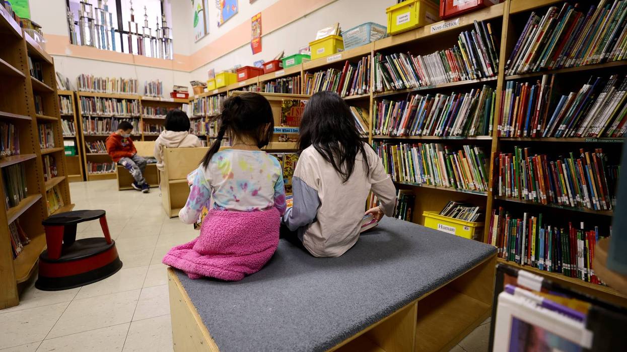 Children in library