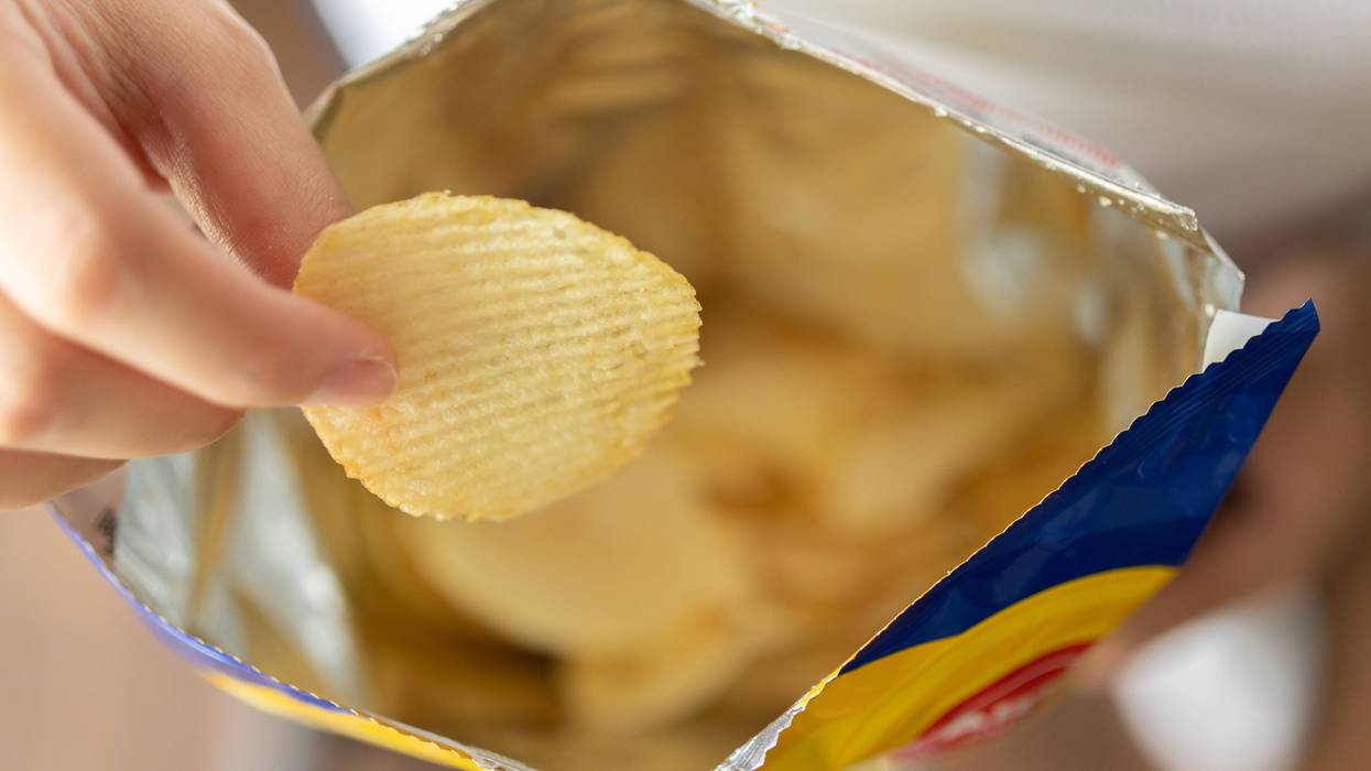 chip bag - stock photo
