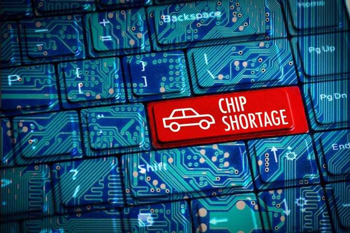 Chip shortage graphic.