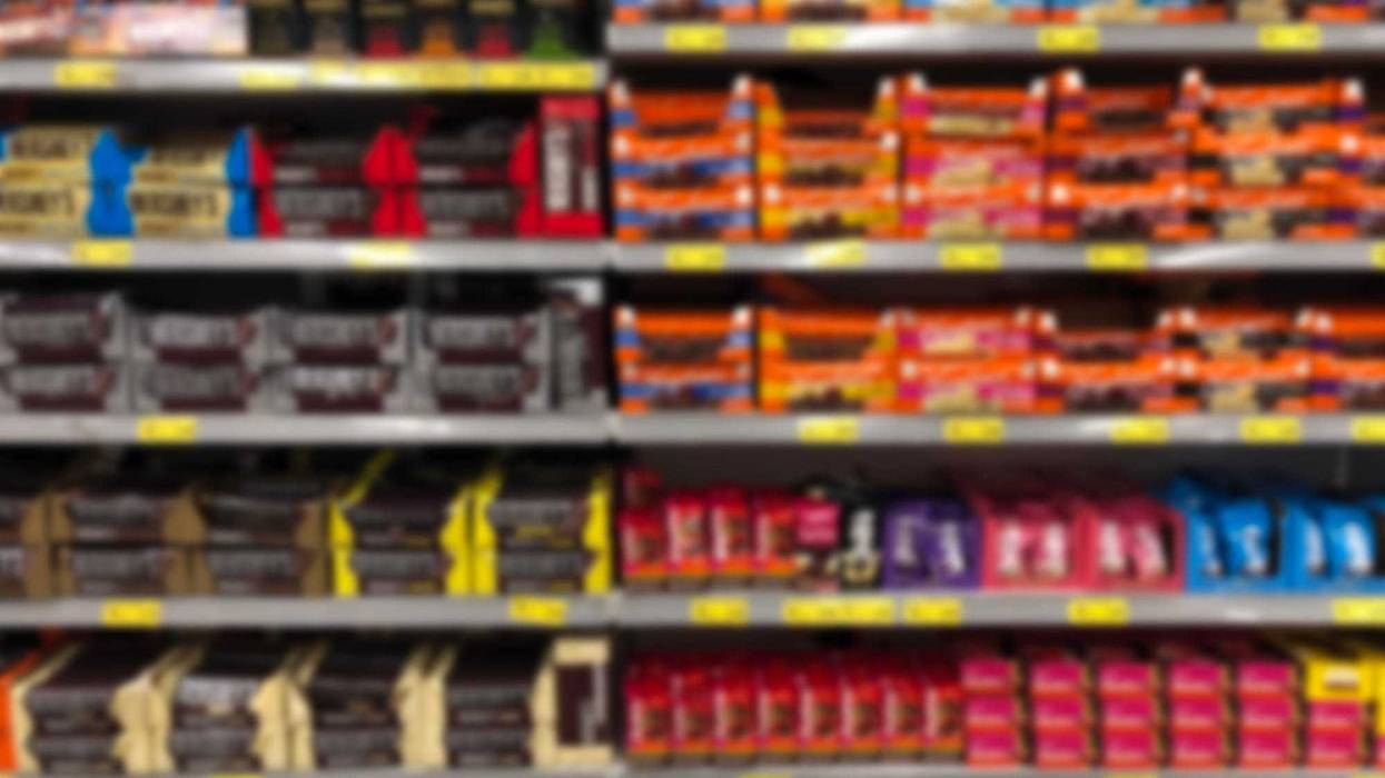 Chocolate aisle at the store.