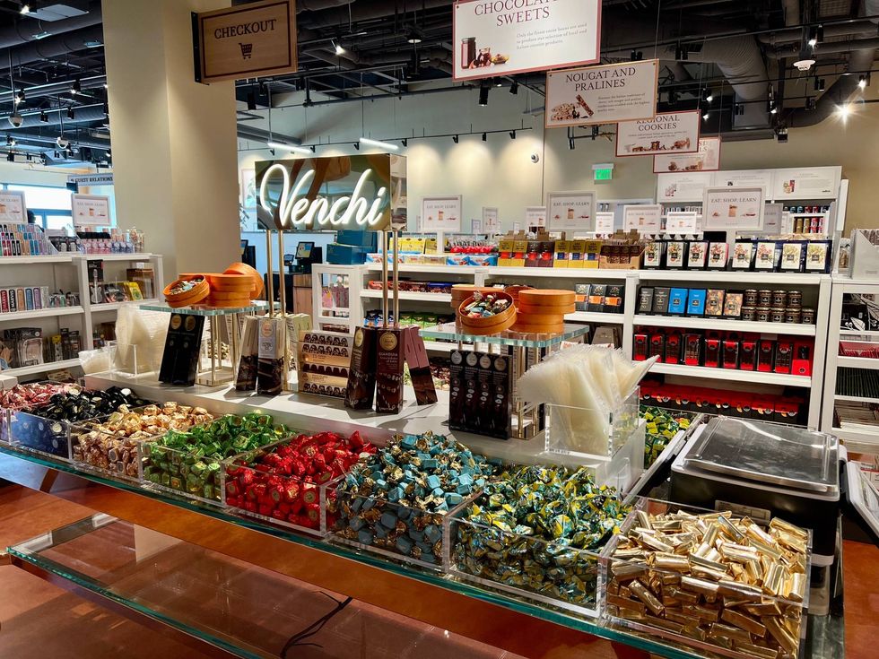 Chocolate selections at Eataly.