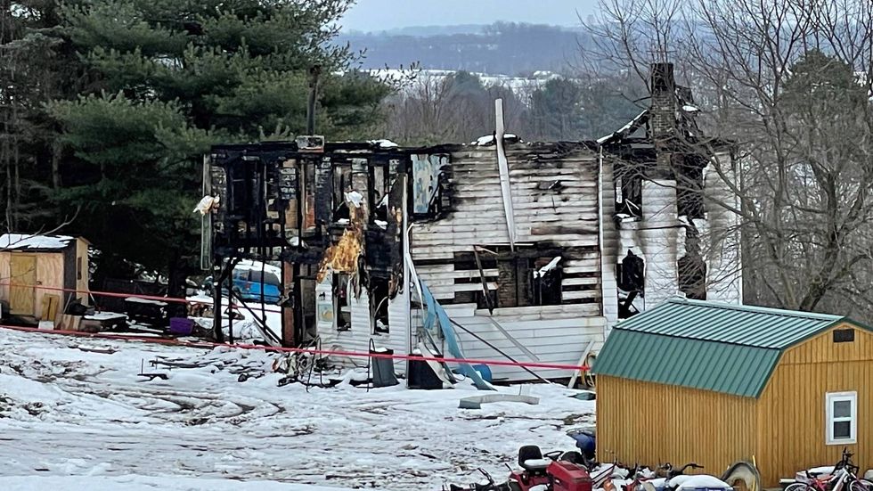 Chris and his family barely escaped the fire that destroyed their home near Saxonburg, PA.